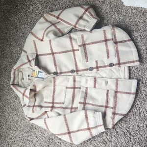 NWT universal thread light plaid oversized women shacket jacket small S